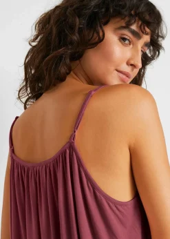 Spaghettiträger-Top aus fließender Viskose