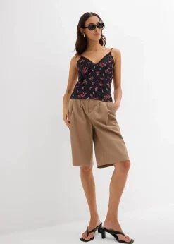 Spaghettiträger-Top aus Mesh