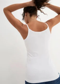 Spaghettiträger-Top aus reiner Baumwolle (3er Pack)