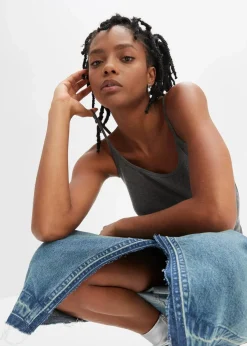 Spaghettiträger-Top aus reiner Baumwolle, 2er Pack