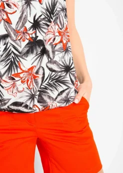 Spaghettiträger-Top aus softem Viskose-Mix