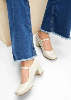 Spangenpumps mit Blockabsatz