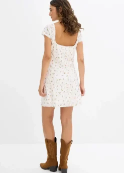 Spitzenkleid mit Blumenprint