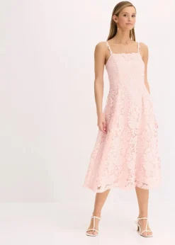 Spitzenkleid mit dekorierten Trägern