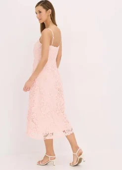 Spitzenkleid mit dekorierten Trägern