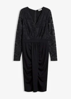 Spitzenkleid mit Drapierung