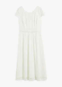 Spitzenkleid mit Häkel-Einsatz in der Taille