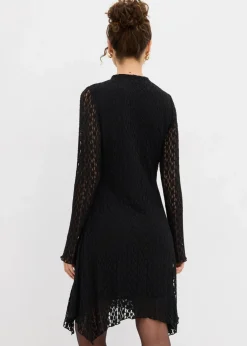 Spitzenkleid mit Zipfelsaum