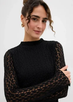 Spitzenkleid mit Zipfelsaum