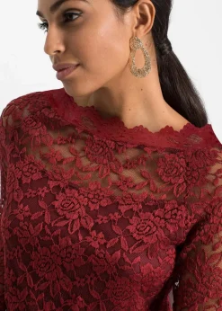 Spitzen-Langarmshirt