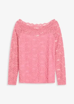 Spitzen-Langarmshirt