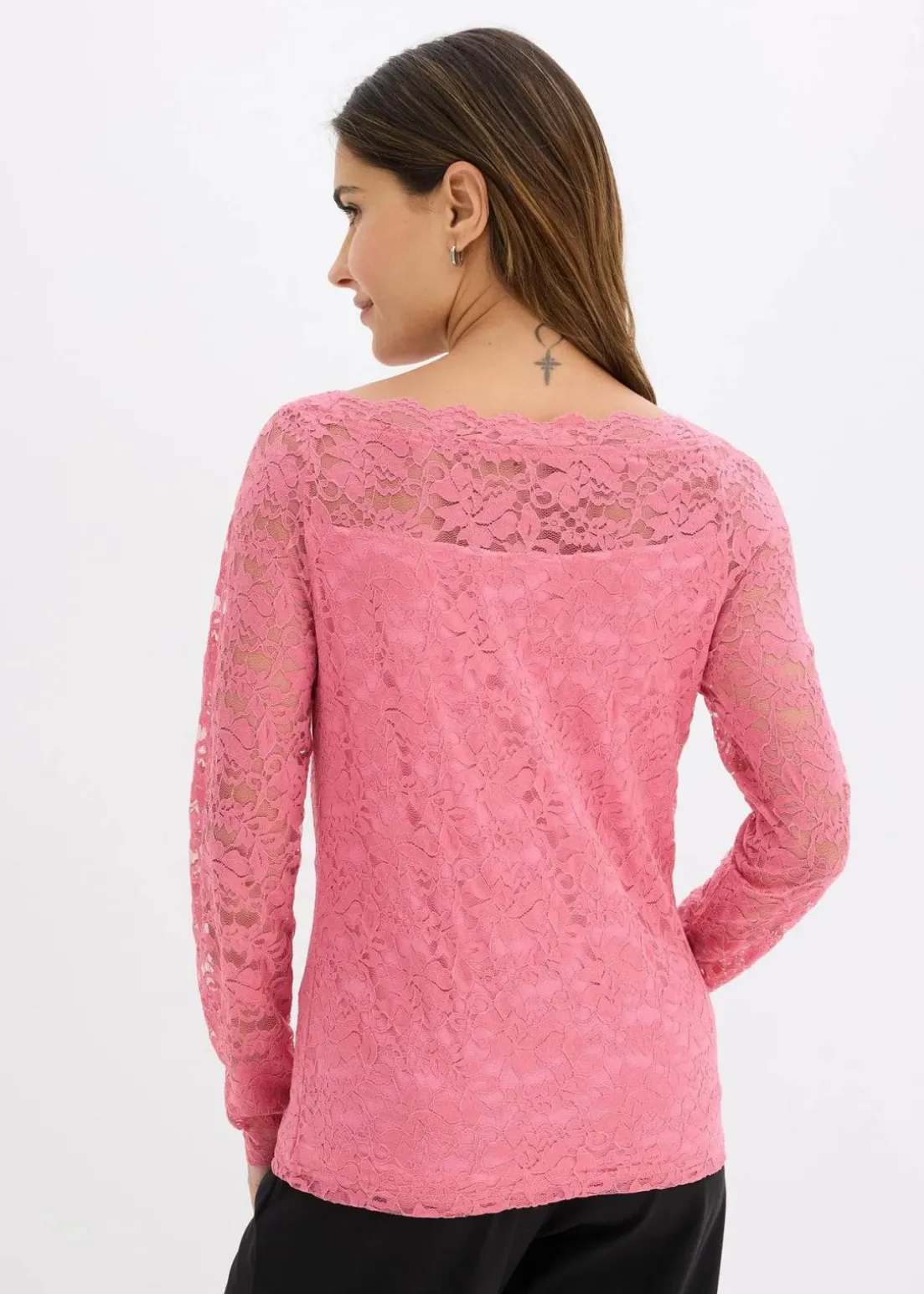 Spitzen-Langarmshirt