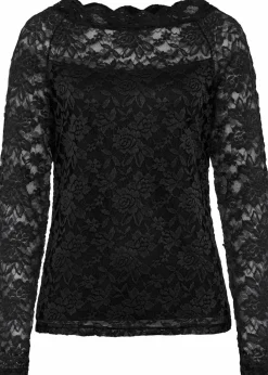 Spitzen-Langarmshirt