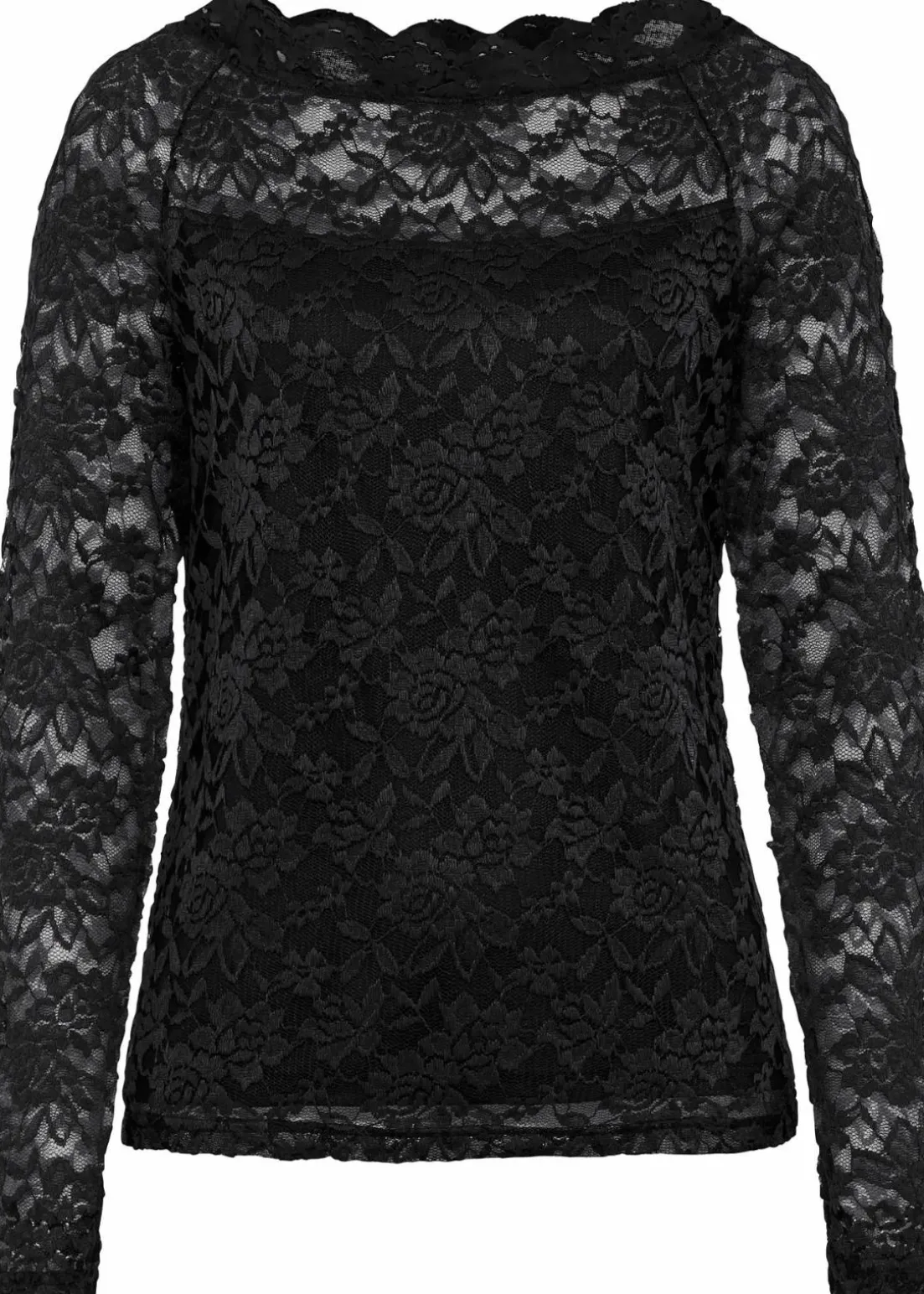 Spitzen-Langarmshirt