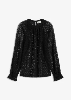 Spitzenshirt aus Baumwoll-Mix