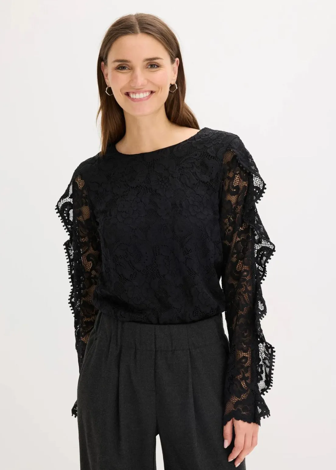 Spitzen-Shirtbluse