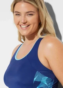 Sport-Badeanzug mit seitlichen Einsätzen