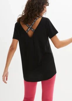 Sport-Longshirt mit Rückenausschnitt