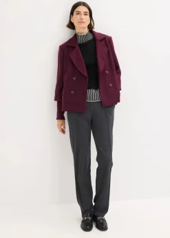 Stehkragenpullover mit Kaschmiranteil