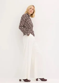 Stehkragenshirt mit Struktur