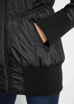 Steppjacke mit breitem Komfortbund und Kapuze