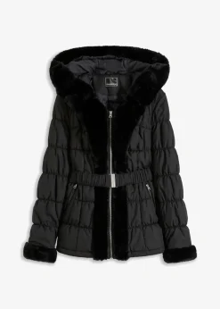 Steppjacke mit Fellimitat