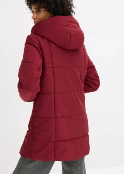 Steppjacke mit Fellimitatbesatz