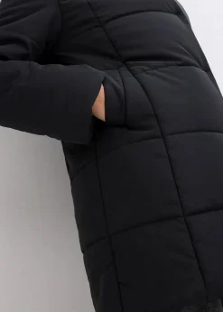 Steppjacke mit Fellimitatbesatz