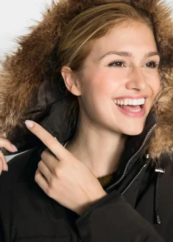 Steppjacke mit Kapuze, gefüttert