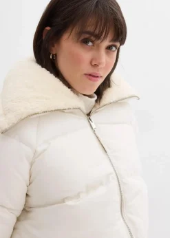 Steppjacke mit Teddykragen