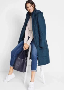 Steppmantel mit abnehmbarer Kapuze