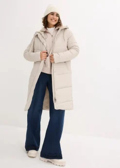 Steppmantel mit Teddyfutter in der Kapuze