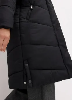 Steppmantel mit Teddyfutter in der Kapuze