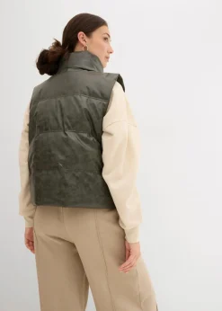 Steppweste aus Lederimitat