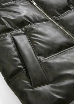 Steppweste aus Lederimitat