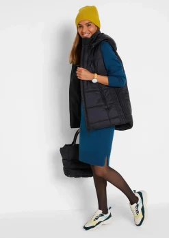 Steppweste mit abnehmbarer Kapuze