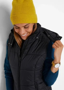 Steppweste mit abnehmbarer Kapuze