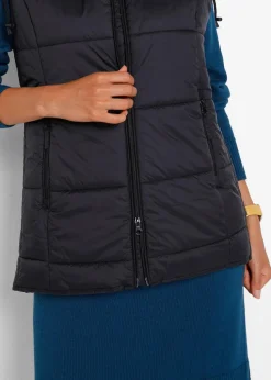 Steppweste mit abnehmbarer Kapuze