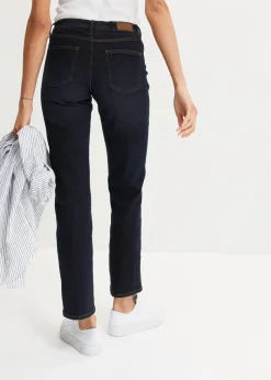 Straight Jeans Mid Waist, Stretch
