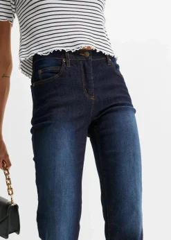 Straight Jeans Mid Waist, Stretch