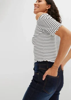 Straight Jeans Mid Waist, Stretch