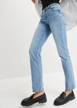 Straight Jeans Mid Waist, Stretch
