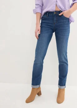 Straight Jeans Mid Waist, Stretch