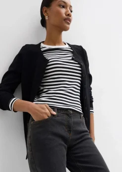 Straight Jeans Mid Waist, Stretch