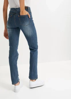 Straight Jeans Mid Waist, Stretch