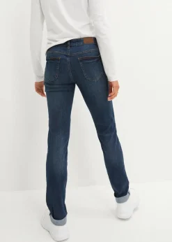 Straight Jeans Mid Waist, Stretch