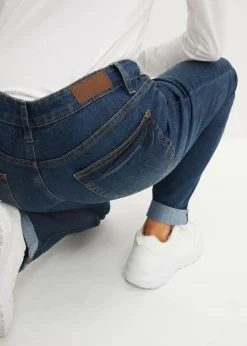 Straight Jeans Mid Waist, Stretch