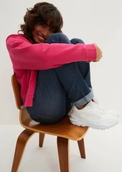 Straight Jeans Mid Waist, Stretch