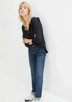 Straight Jeans Mid Waist, Stretch