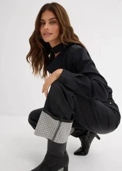 Straight-Jeans High Waist mit Turn Up